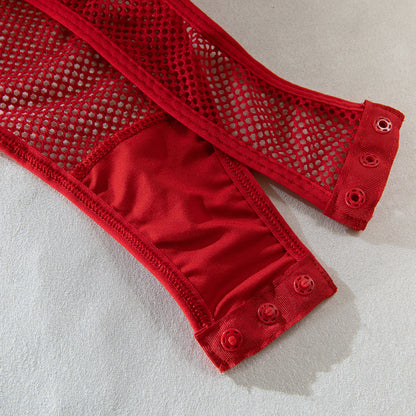 Mesh Sheer Lingerie Set Bodysuit - detail view 30