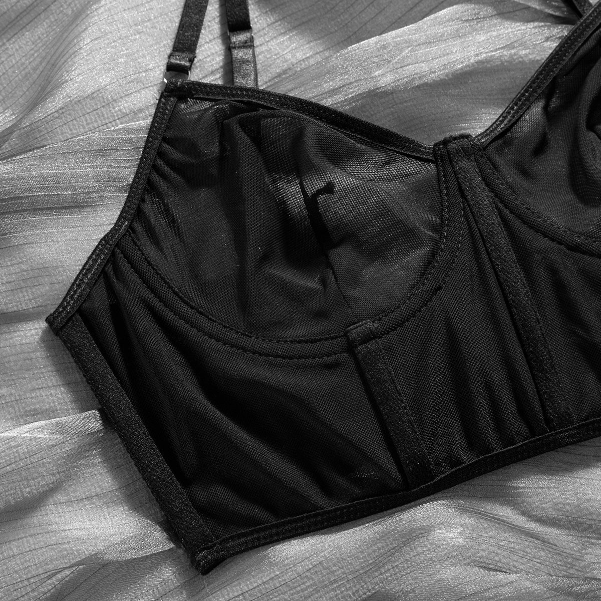 Mesh Sheer Push-Up Lingerie Set - detail view 42