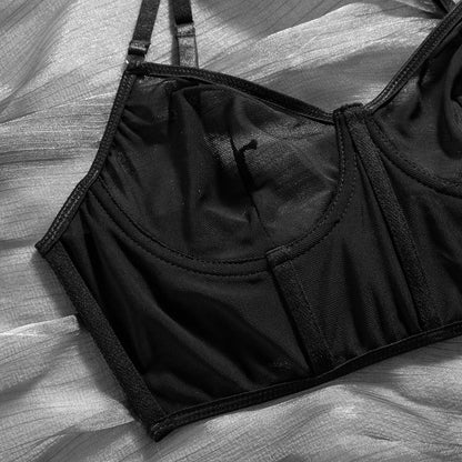Mesh Sheer Push-Up Lingerie Set - detail view 42