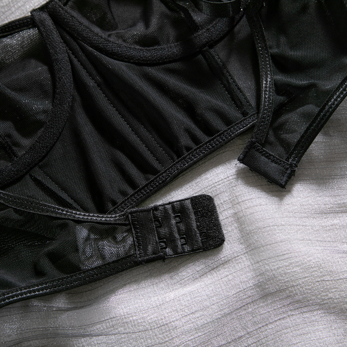 Mesh Sheer Push-Up Lingerie Set - detail view 45