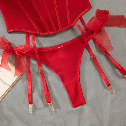 Mesh Sheer Shapewear Bodysuit Lingerie Set - detail view 24