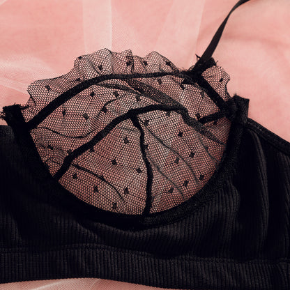 Mesh Sheer Underwire Lingerie Set - detail view 19