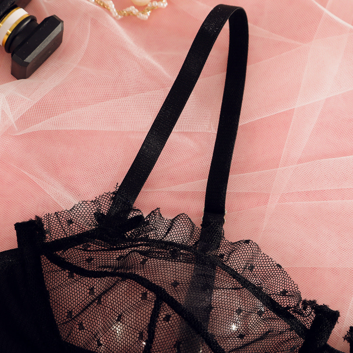 Mesh Sheer Underwire Lingerie Set - detail view 21