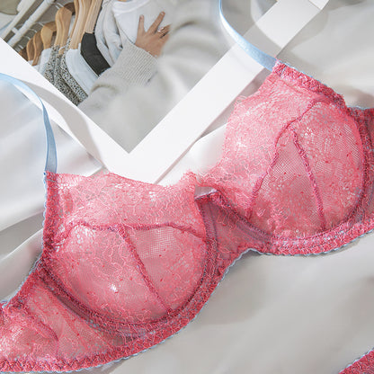 Pink Lace Eyelash Lingerie Set - detail view 15