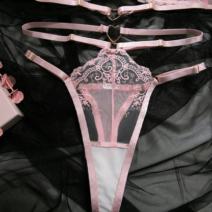 Pink Push-Up Halter Lingerie Set - detail view 16