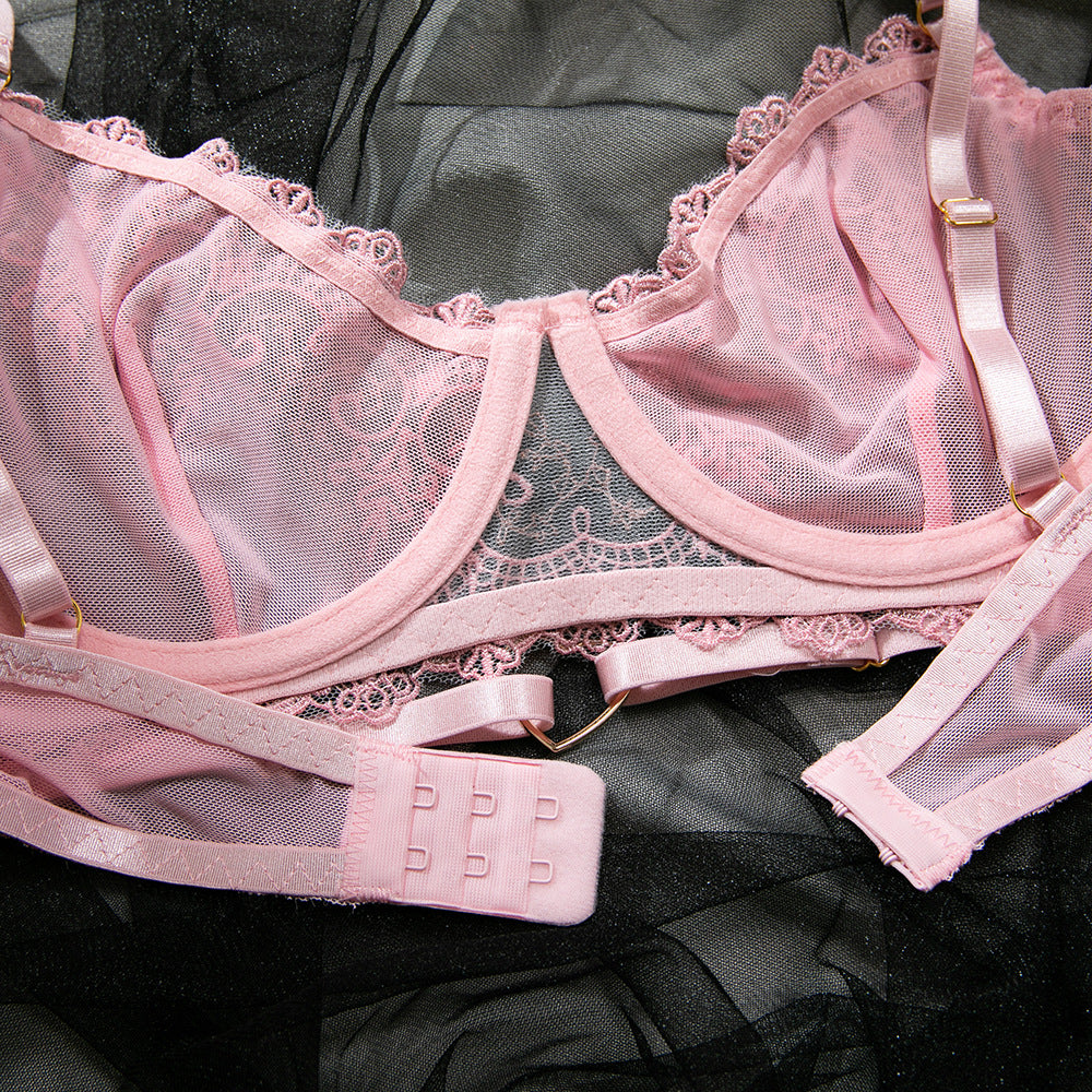 Pink Push-Up Halter Lingerie Set - detail view 18