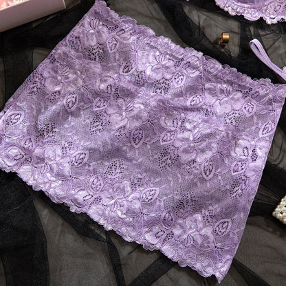 Purple Lace Bra Set Lingerie - detail view 15