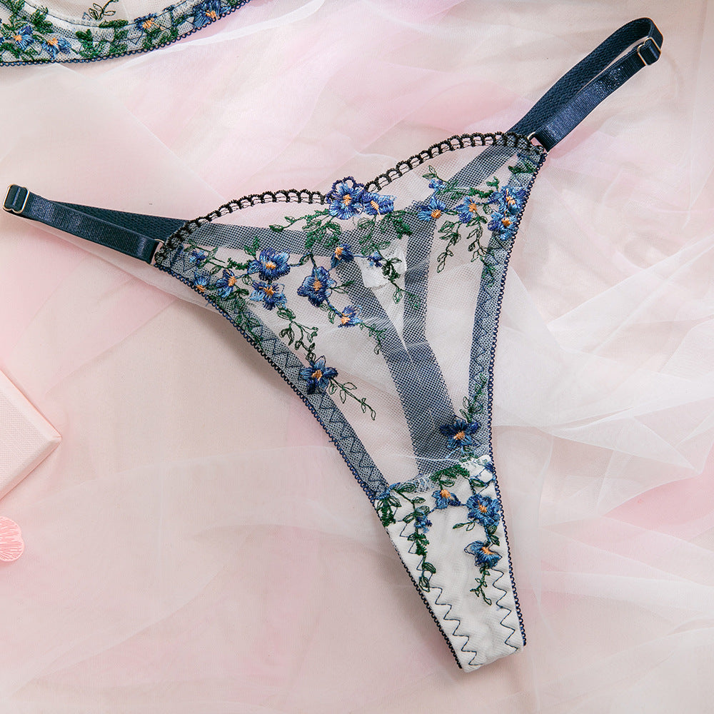 Purple Mesh Sheer Lingerie Set - detail view 21