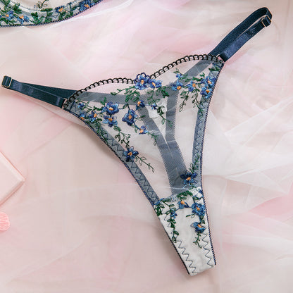 Purple Mesh Sheer Lingerie Set - detail view 21