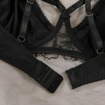 Push-Up Underwire Embroidered Lingerie Set - detail view 17