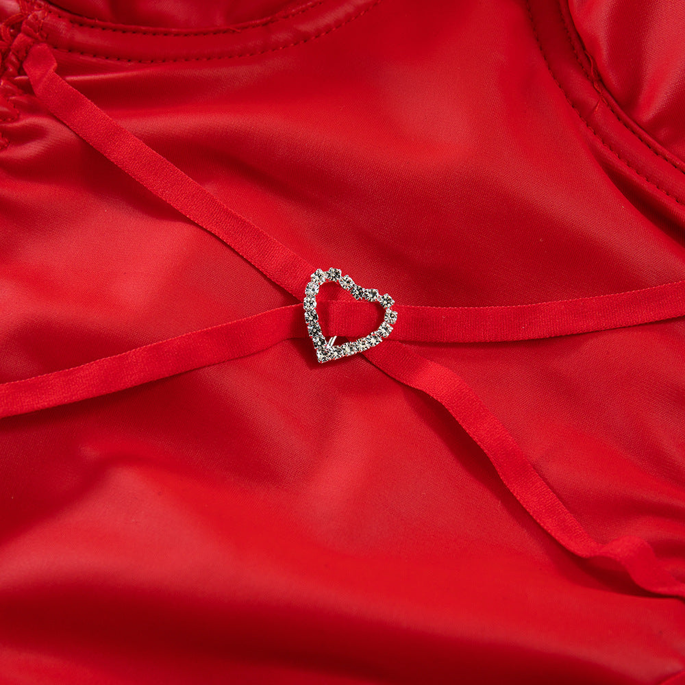 Red Lace Push-Up Lingerie Set - detail view 16