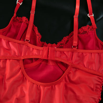 Red Lace Push-Up Lingerie Set - detail view 17