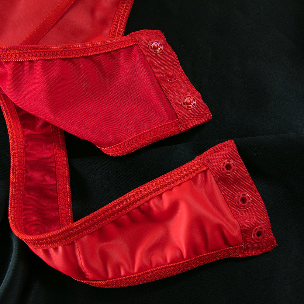 Red Lace Push-Up Lingerie Set - detail view 19