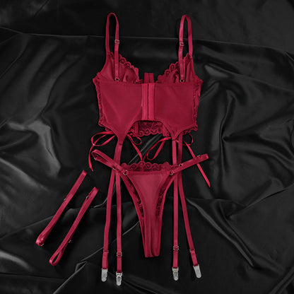 Red Lace Push-Up Lingerie Set - detail view 27
