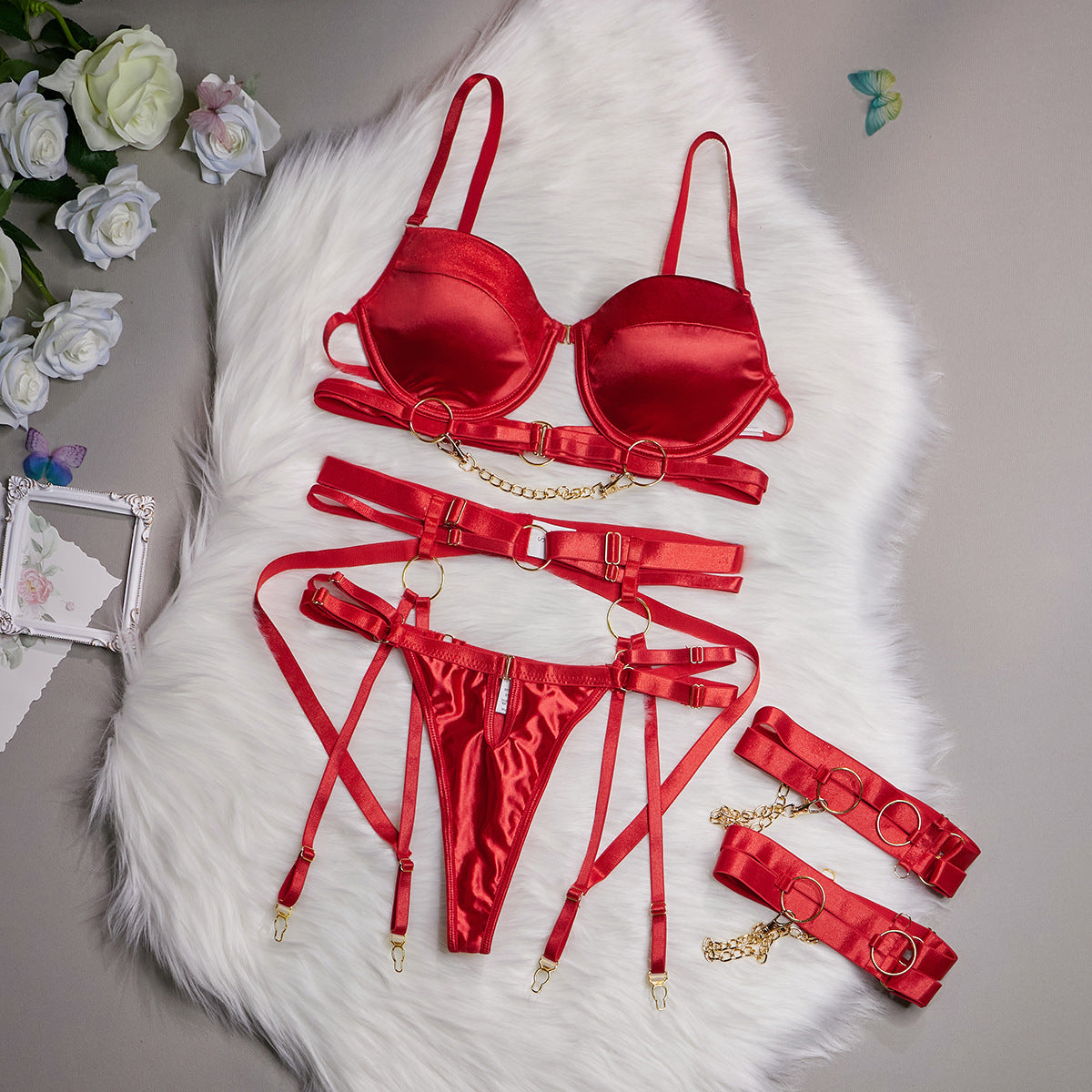 SoftRevel Shapewear Bodysuit Lingerie Set - full view