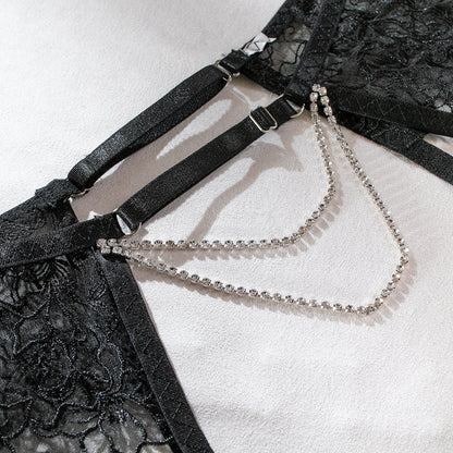 Sheer Mesh 3-Piece Set Chain Lingerie - detail view 28