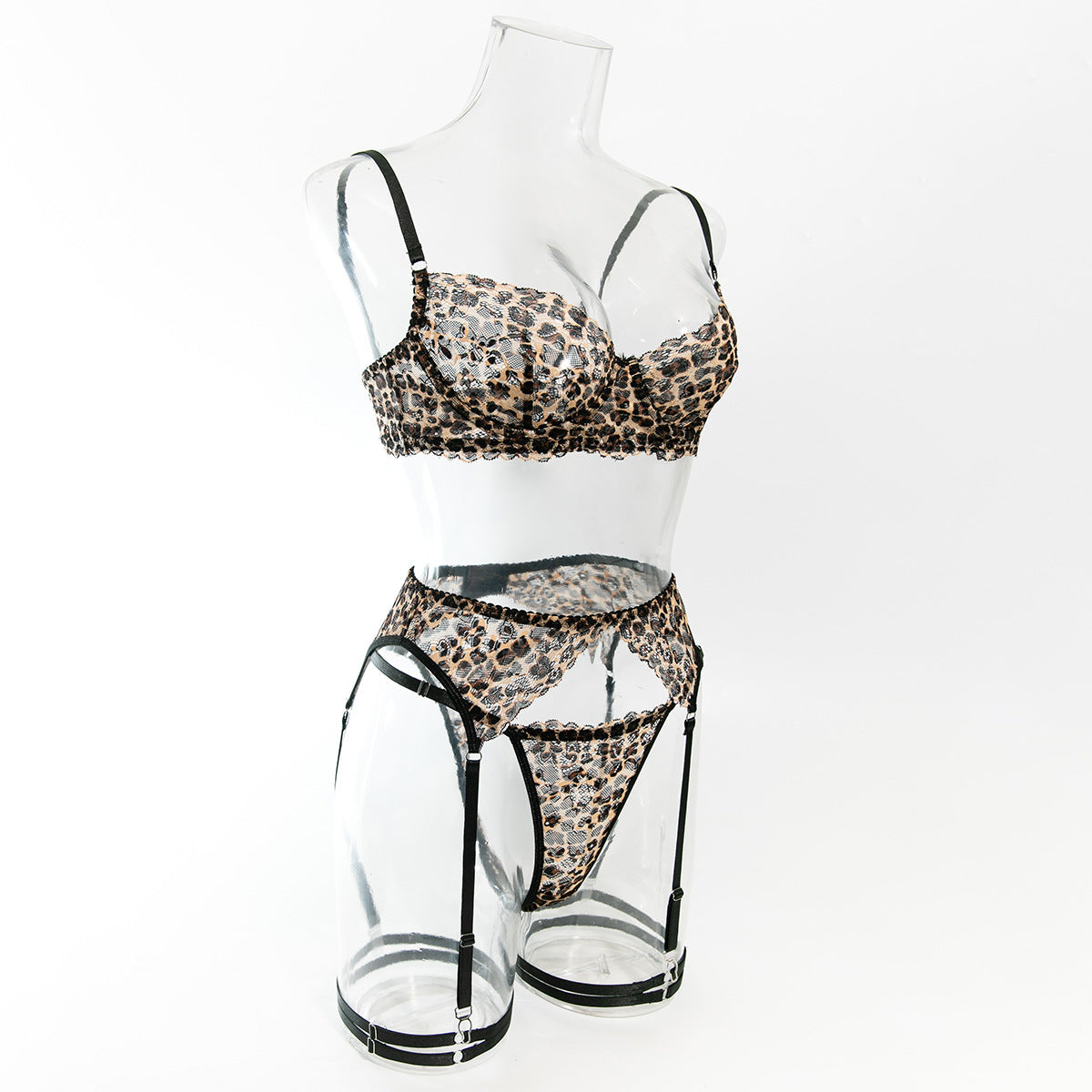 Sheer Mesh 4-Piece Set Bra Lingerie - detail view 19