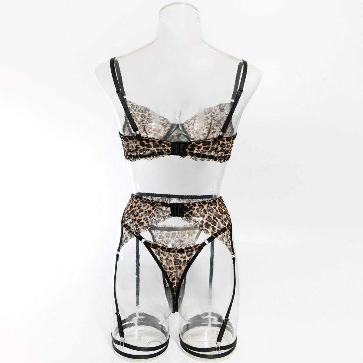 Sheer Mesh 4-Piece Set Bra Lingerie - detail view 20