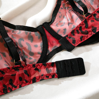Sheer Mesh 4-Piece Set Stockings Lingerie - detail view 15