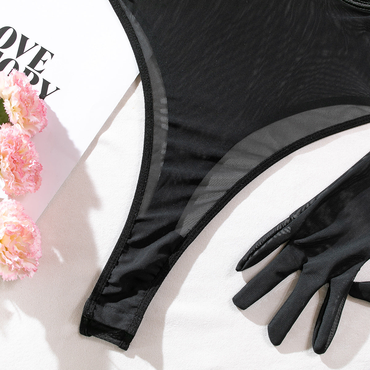 Sheer Mesh Bodysuit - detail view 28