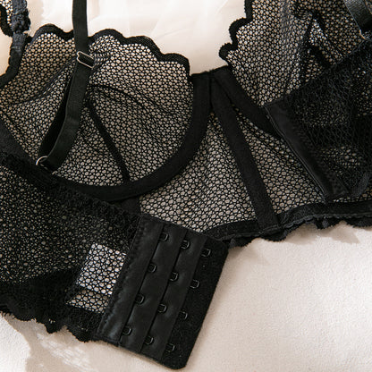 Sheer Mesh Bra Set Push-Up Lingerie - detail view 14