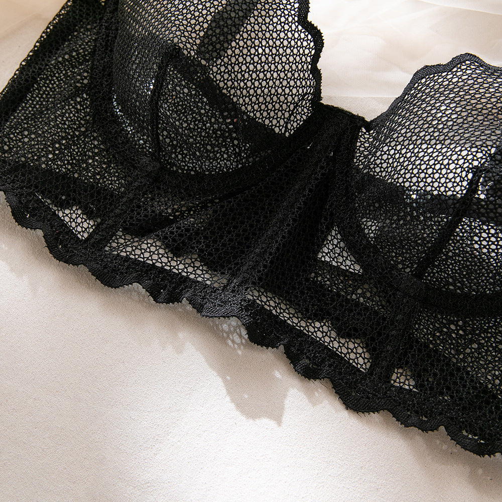 Sheer Mesh Bra Set Push-Up Lingerie - detail view 15