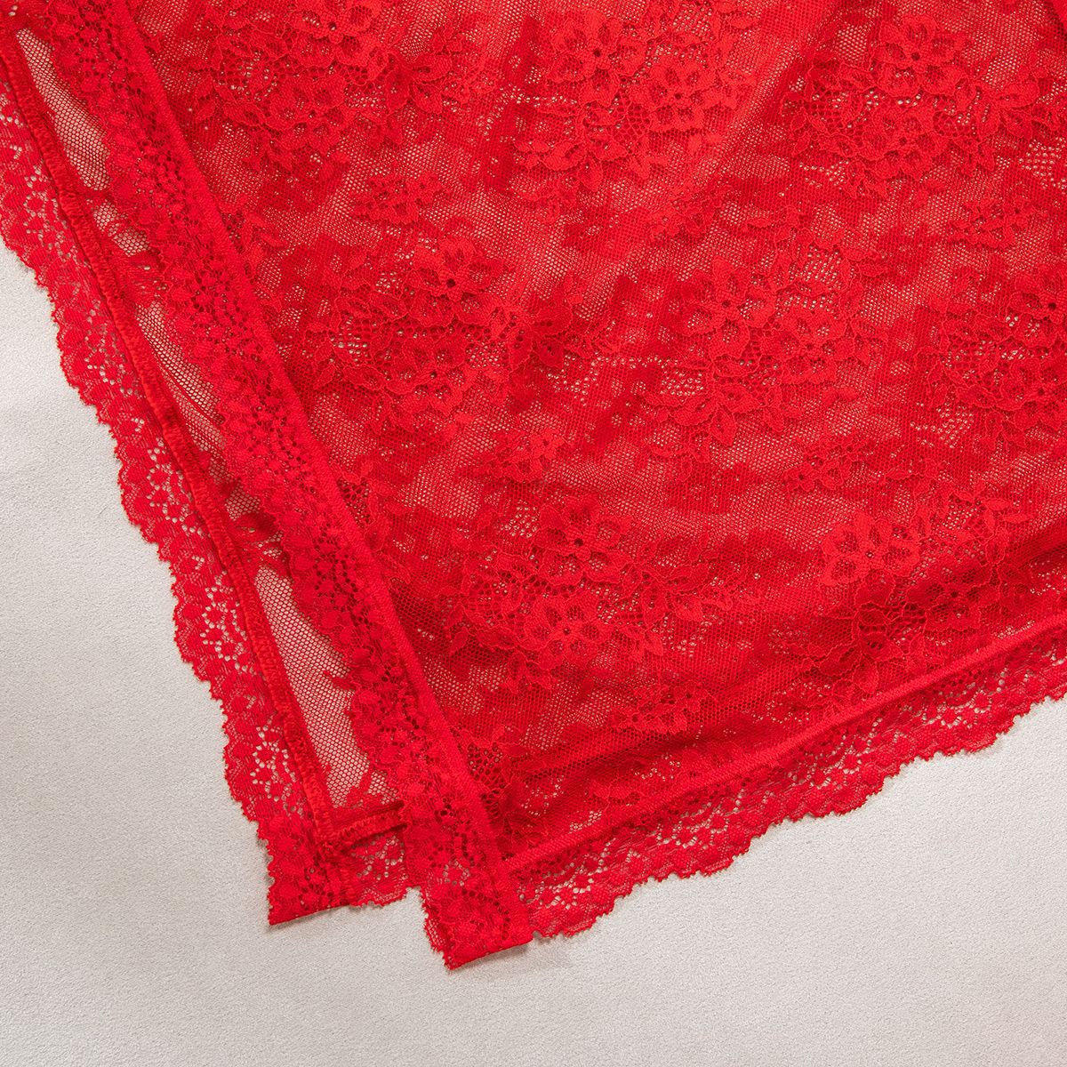 Sheer Mesh Chain High-Waist Babydoll Dress - detail view 45