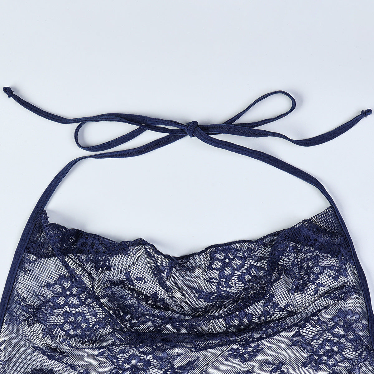 Sheer Mesh Chain High-Waist Babydoll Dress - detail view 71