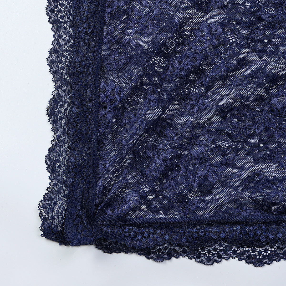 Sheer Mesh Chain High-Waist Babydoll Dress - detail view 74