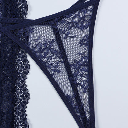 Sheer Mesh Chain High-Waist Babydoll Dress - detail view 75