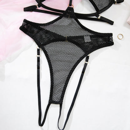Sheer Mesh Lingerie Set Cutout Bodysuit - detail view 17