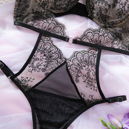 Sheer Mesh Push-Up Backless Bodysuit - detail view 15