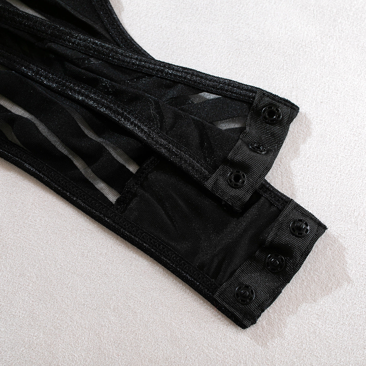 Sheer Mesh Push-Up Backless Bodysuit - detail view 17