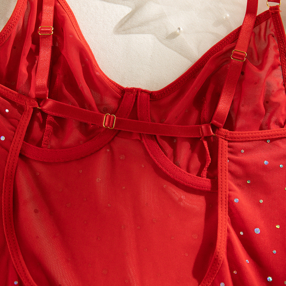 Sheer Mesh Push-Up Underwire Lingerie Set - detail view 20