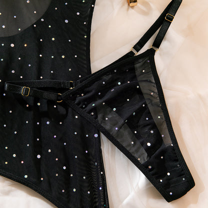 Sheer Mesh Push-Up Underwire Lingerie Set - detail view 34