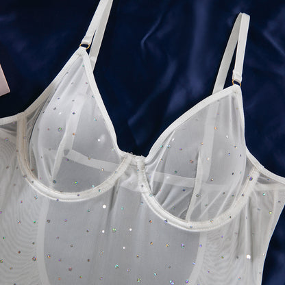 Sheer Mesh Push-Up Underwire Lingerie Set - detail view 42