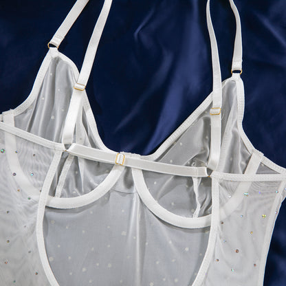 Sheer Mesh Push-Up Underwire Lingerie Set - detail view 43