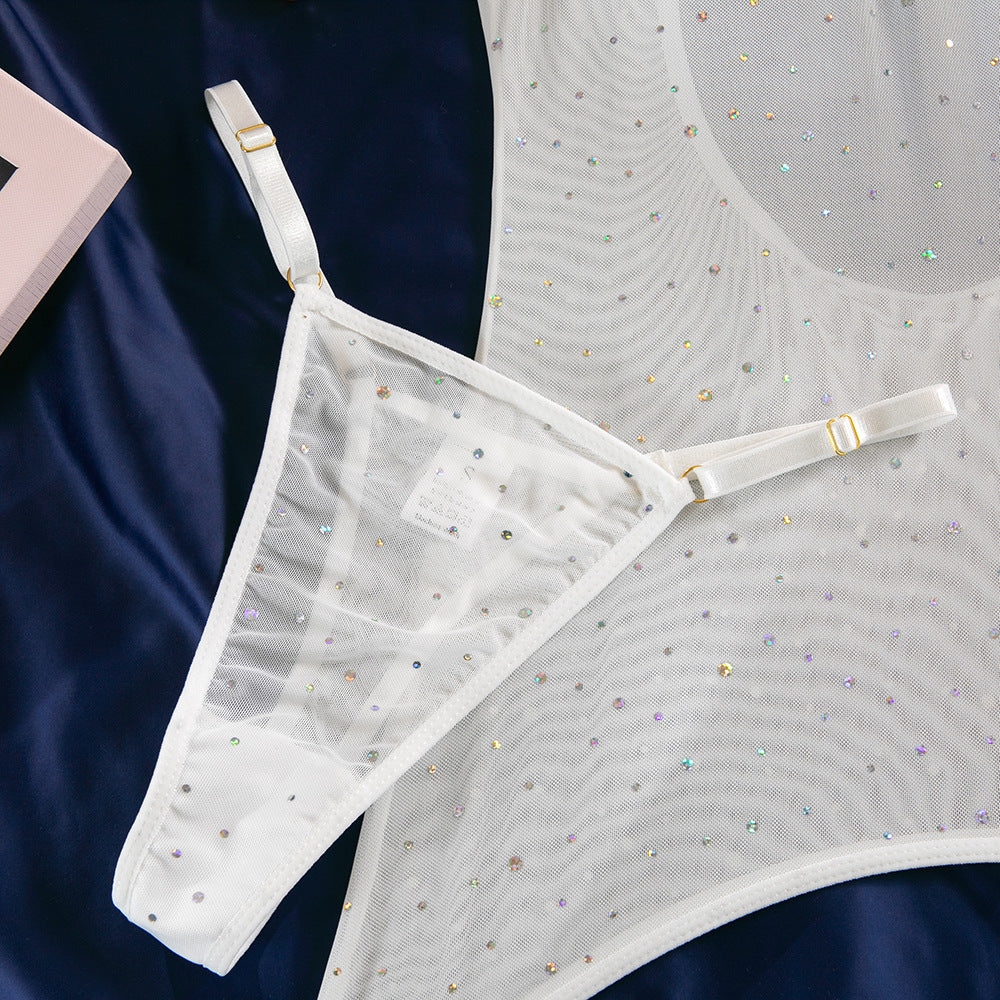 Sheer Mesh Push-Up Underwire Lingerie Set - detail view 45