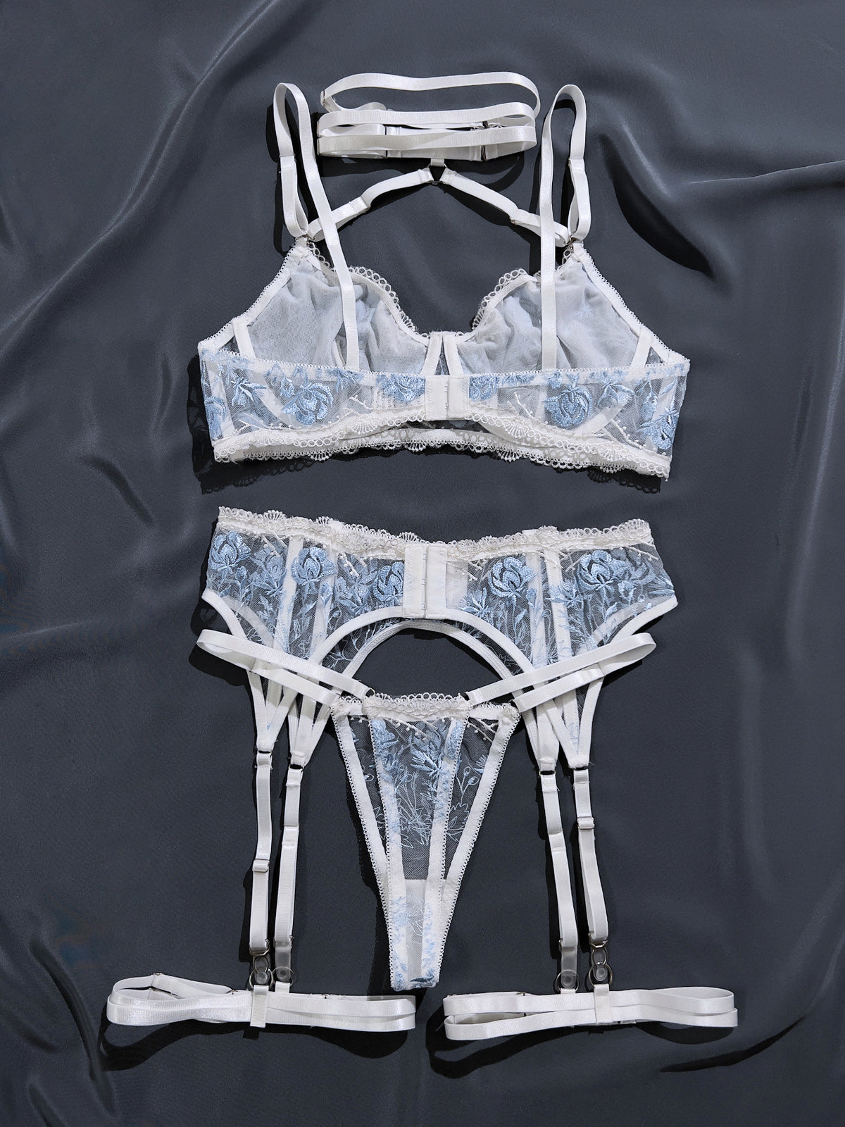 Underwire Halter Lingerie Set - detail view 14