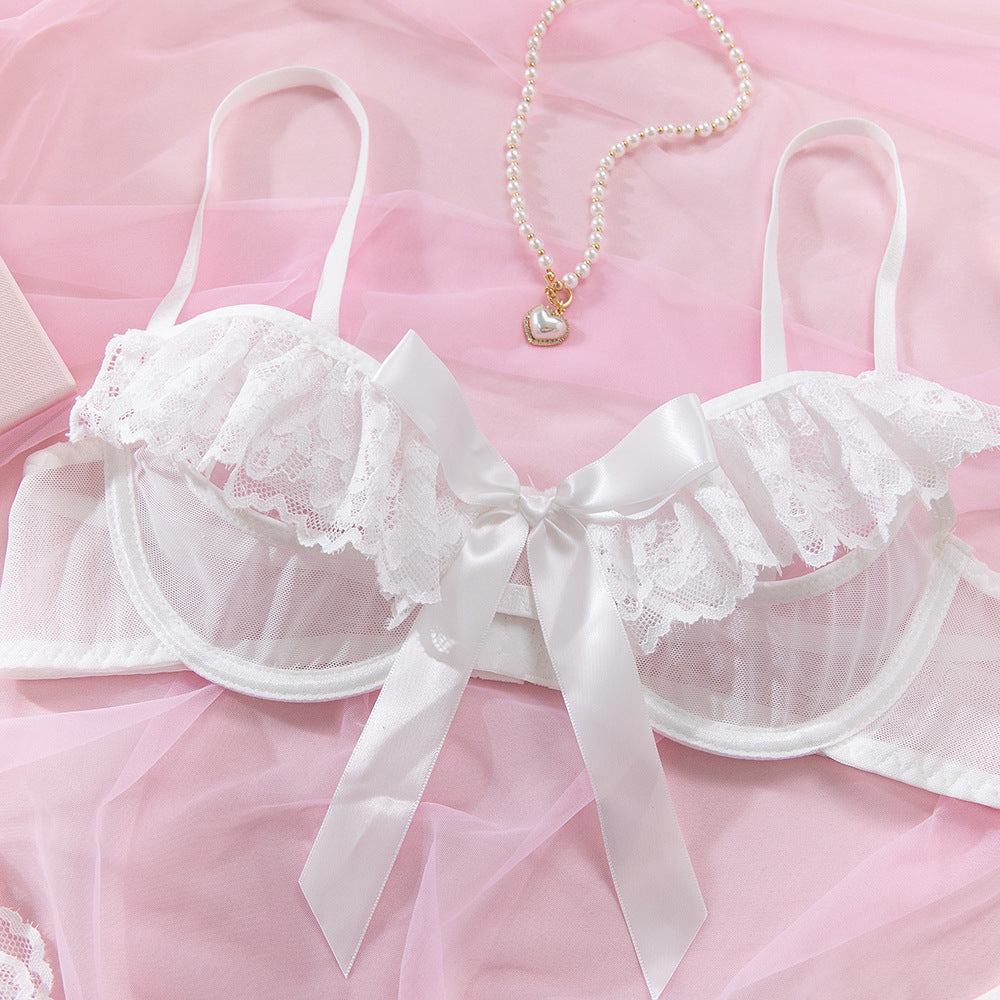 White Lace 3-Piece Set Lingerie - detail view 13