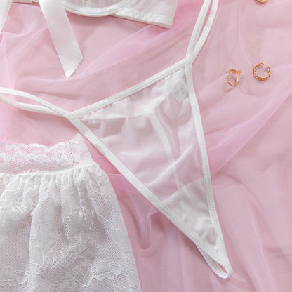 White Lace 3-Piece Set Lingerie - detail view 18
