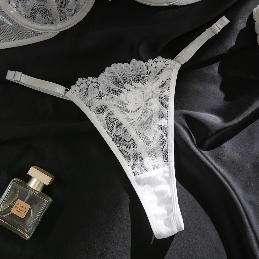 White Lace Bra Set Lingerie - detail view 14