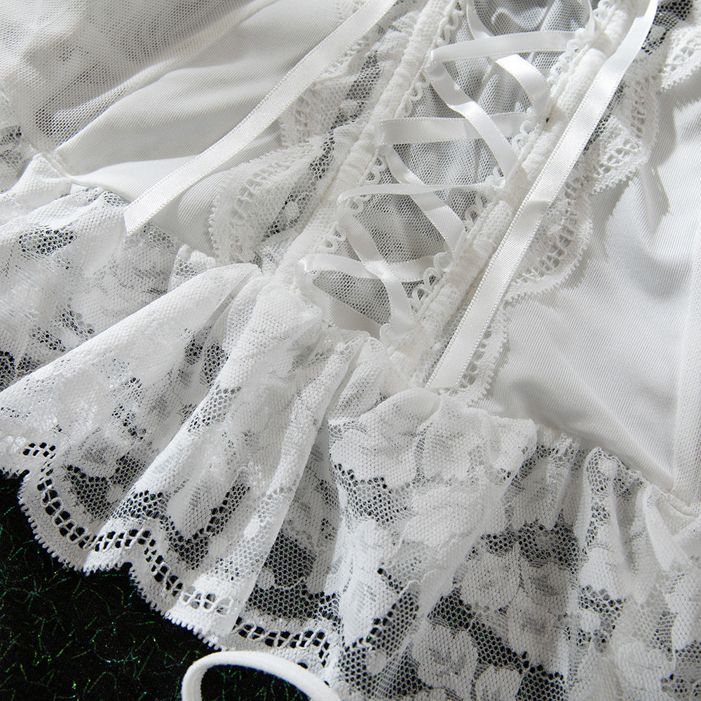 White Lace Lingerie Set - detail view 15