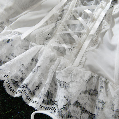 White Lace Lingerie Set - detail view 15